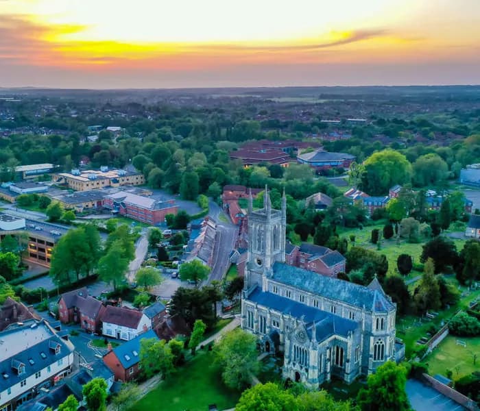 Andover, one of the areas covered by Andy Jones Window Cleaning