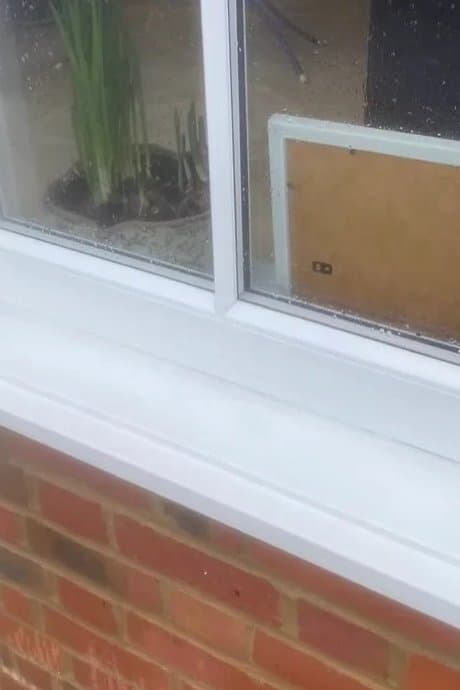 Window frames & sills after cleaning
